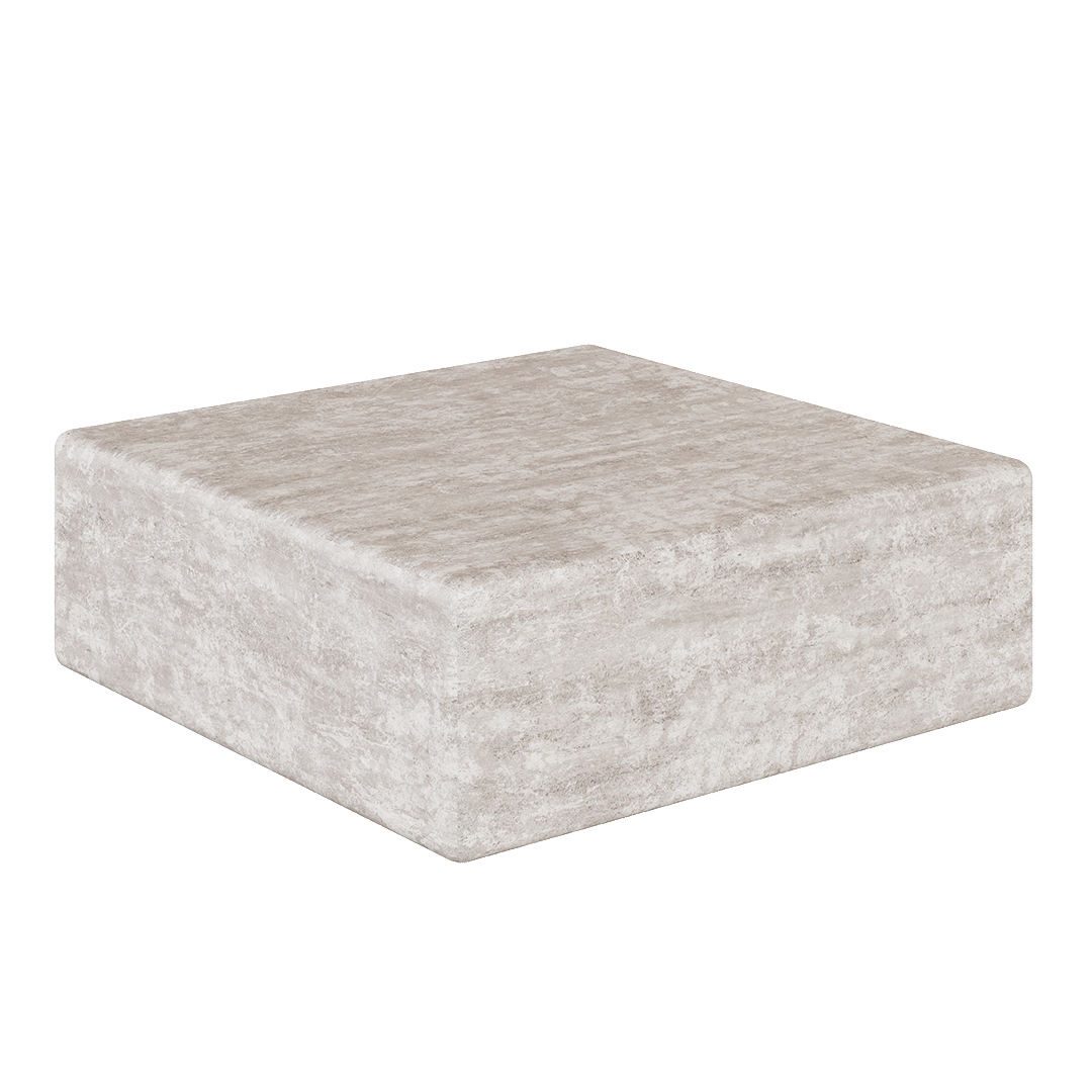 Cerazo Travertine Coffee Table, White