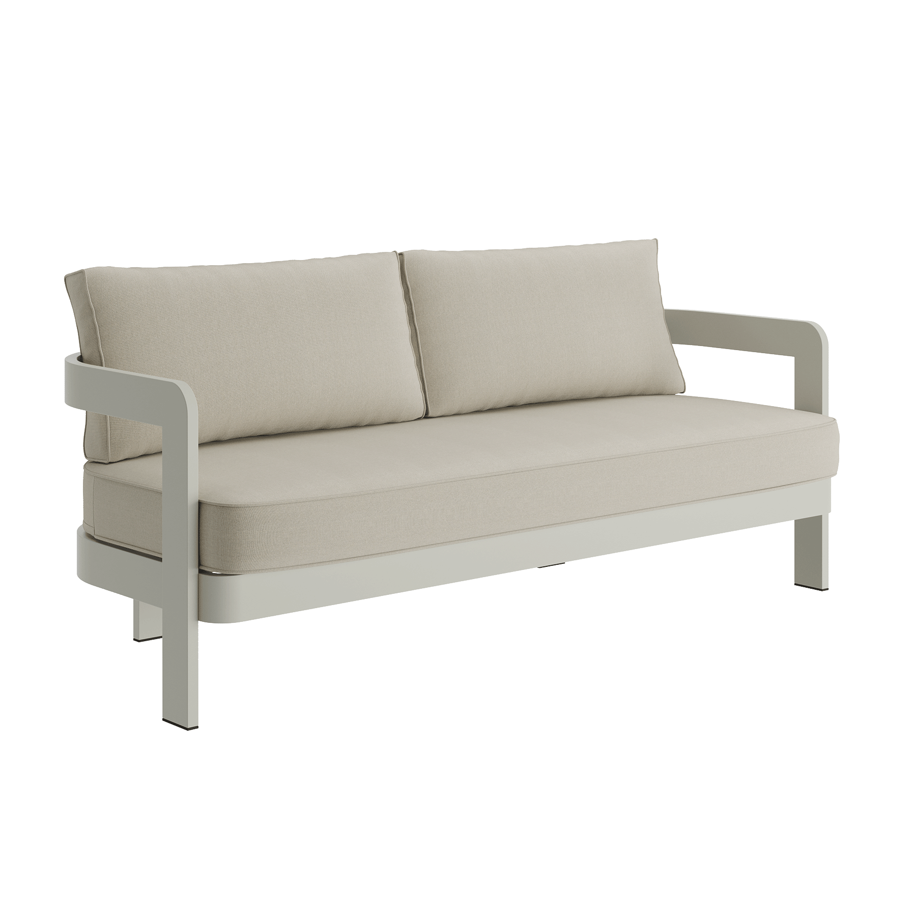 N3 Taupe Three Seater Sofa Sand Canvas